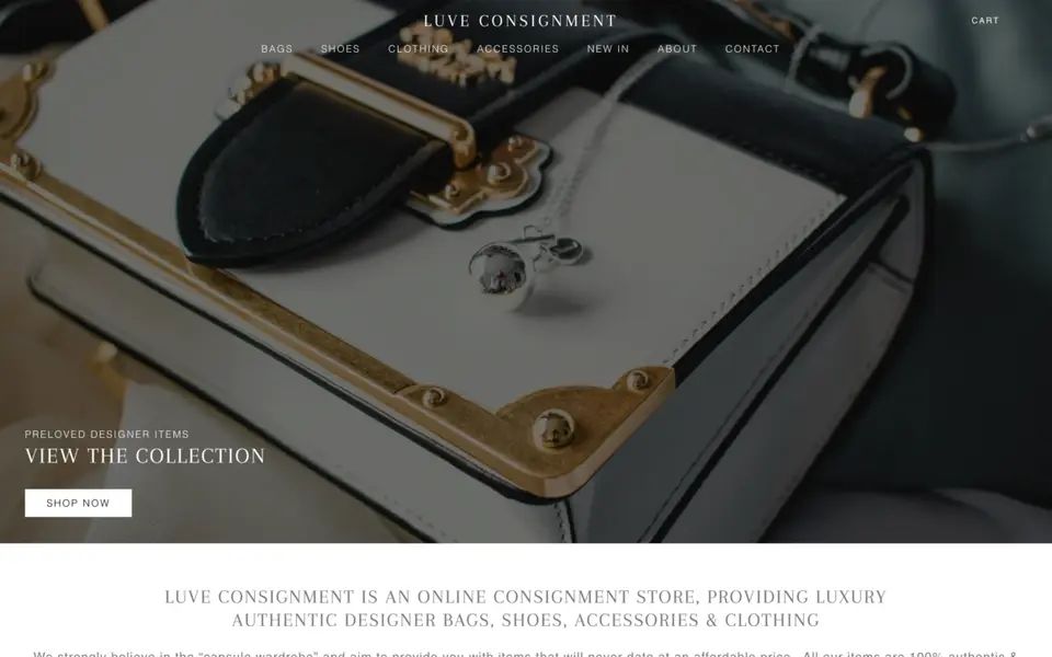 The Luve Consignment website